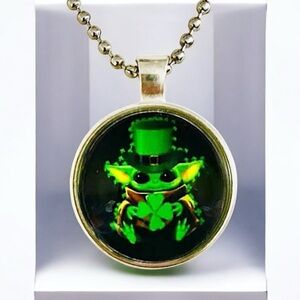 🆕 Star Wars Disney St Patrick’s Day Grogu Handcrafted Pendant Necklace 22”